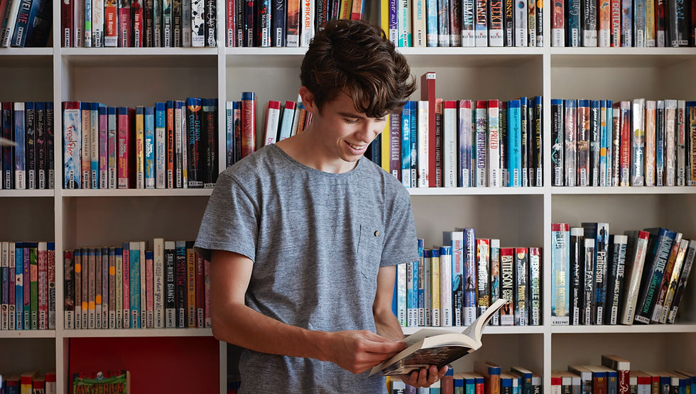 Boy in Library